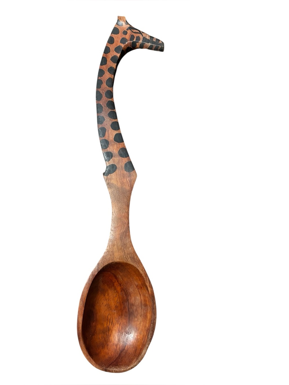 Handcrafted and Painted Wooden Giraffe Serving Spoon
